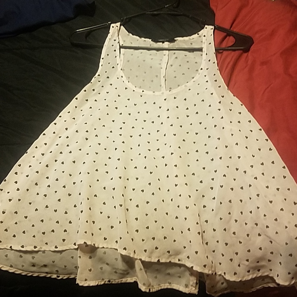 Dress tank top. Light pink with hearts